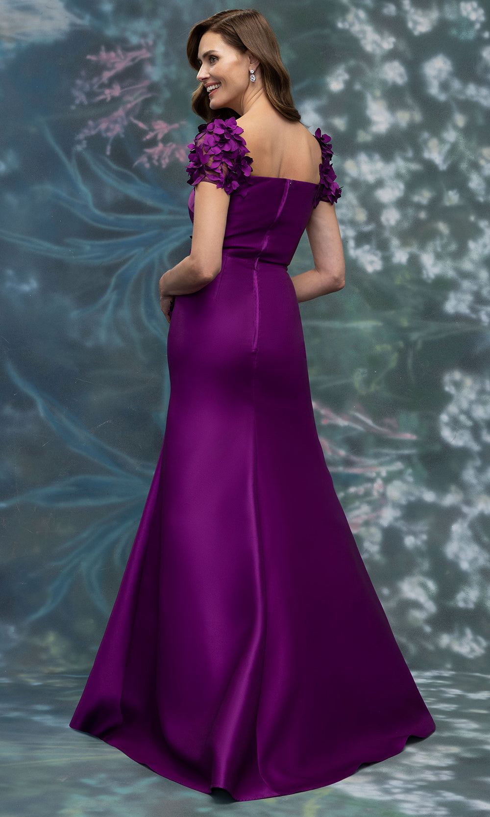 MGNY By Mori Lee 2070001 - Floral Sleeve Mikado Mermaid Gown Mother of the Bride Dresses