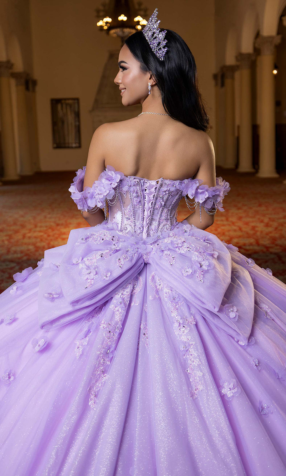 Vizcaya by Mori Lee 4080024 - Sweetheart Mini Dress with Ballgown Overskirt Quinceanera Dresses in Lilac