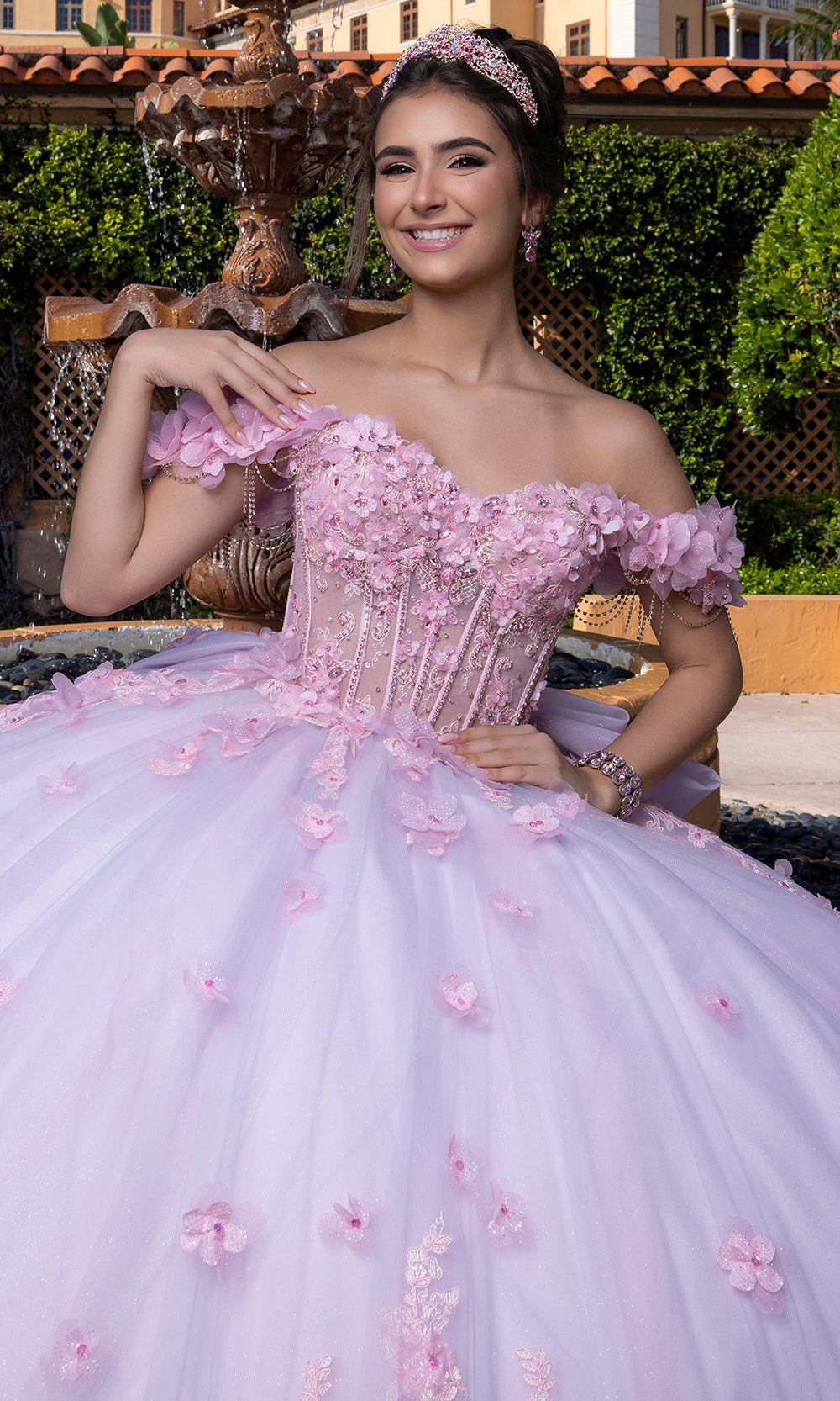 Vizcaya by Mori Lee 4080024 - Sweetheart Mini Dress with Ballgown Overskirt Quinceanera Dresses in Charcoal Pink