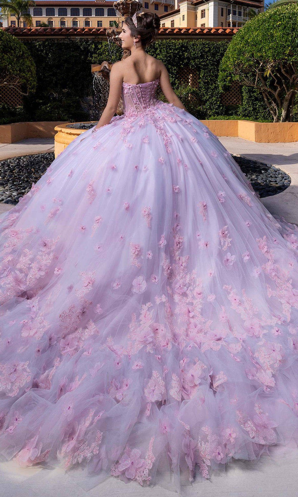 Vizcaya by Mori Lee 4080024 - Sweetheart Mini Dress with Ballgown Overskirt Quinceanera Dresses in Charcoal Pink