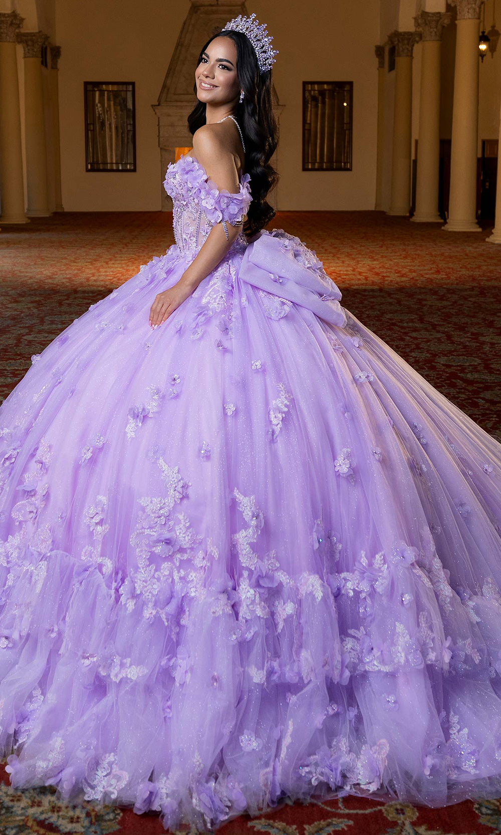 Vizcaya by Mori Lee 4080024 - Sweetheart Mini Dress with Ballgown Overskirt Quinceanera Dresses in Lilac