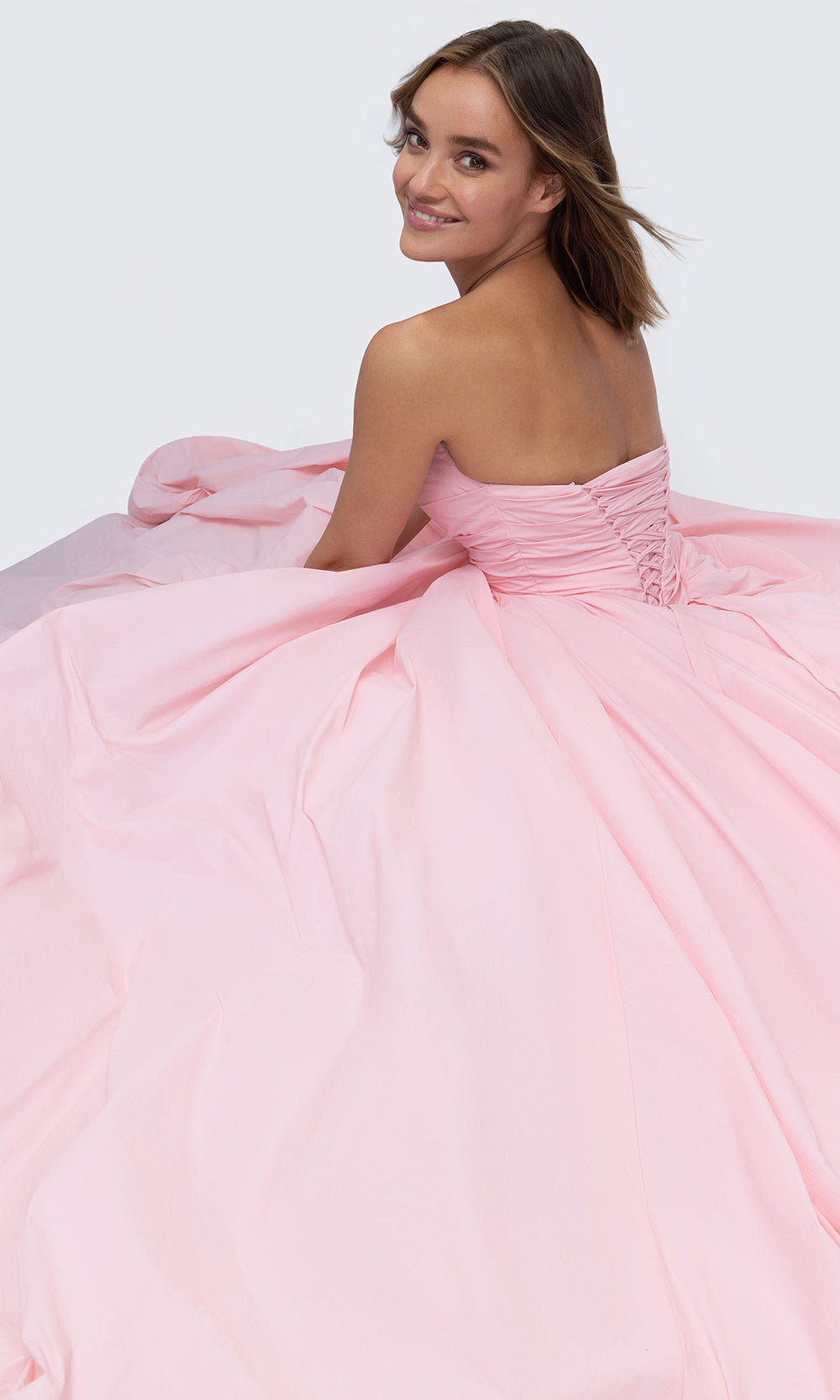 Mori Lee 49332 - Embellished Sweetheart Basque Ballgown Prom Dresses in Light Pink