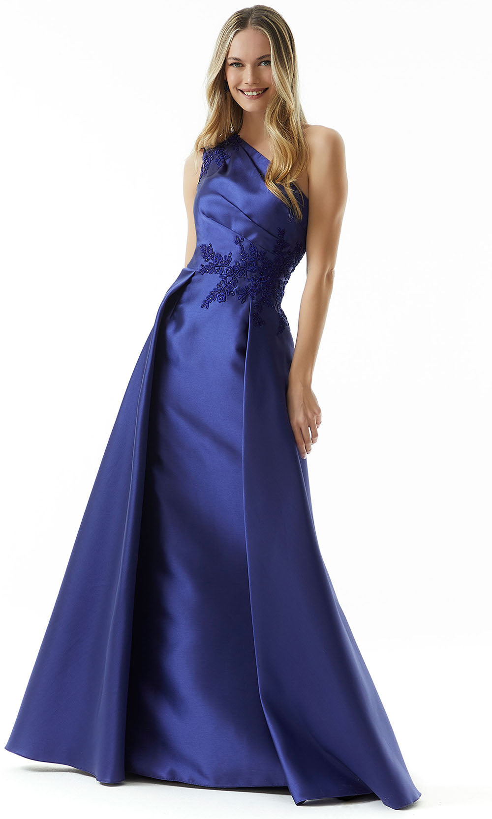 MGNY By Mori Lee 73003 - Pleated One Shoulder Evening Dress Evening Dresses