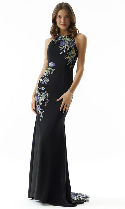 MGNY By Mori Lee 73006 - Sleeveless Beaded Evening Dress Evening Dresses 2 / Black/Multi