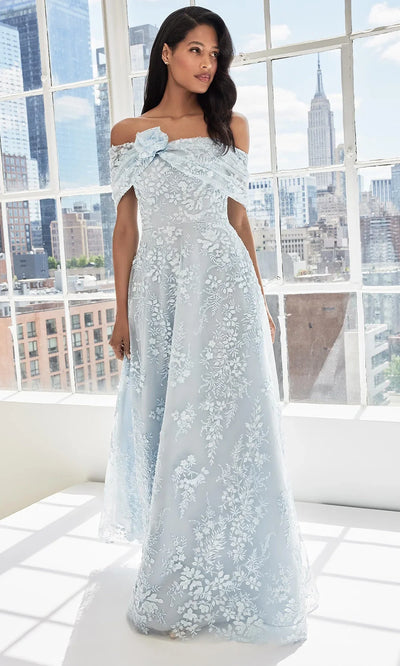 MGNY By Mori Lee 73101 - Floral Applique A-Line Gown with Shawl Mother of the Bride Dresses