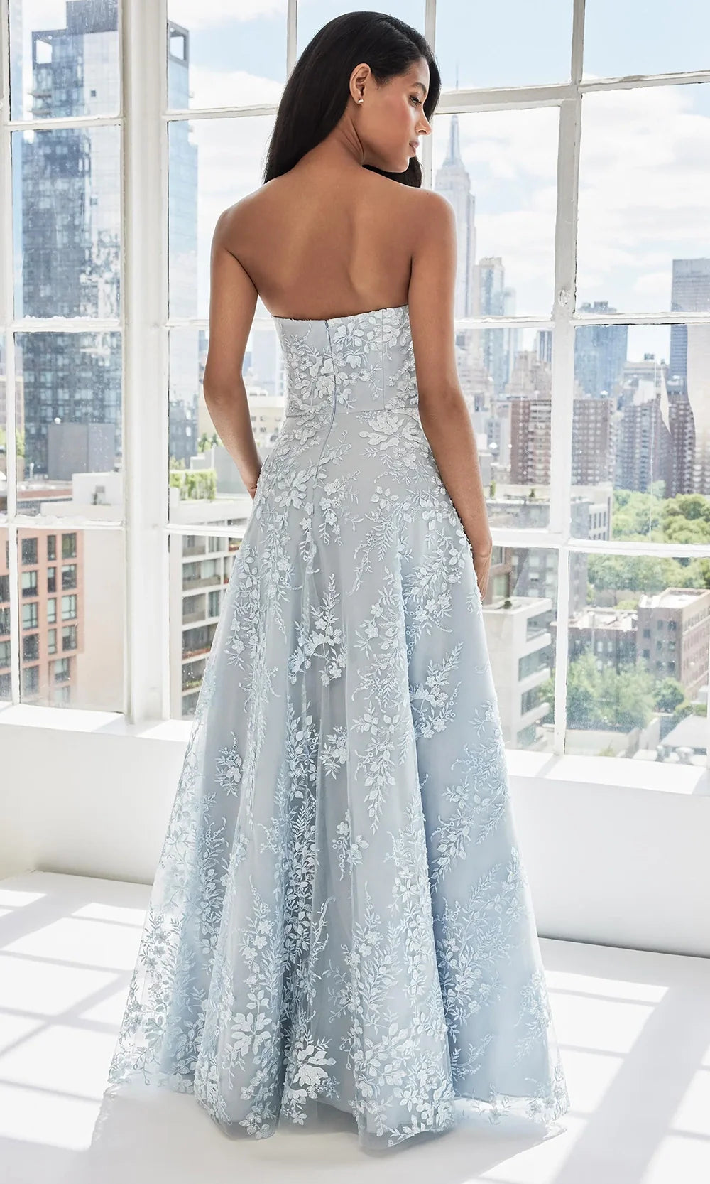 MGNY By Mori Lee 73101 - Floral Applique A-Line Gown with Shawl Mother of the Bride Dresses