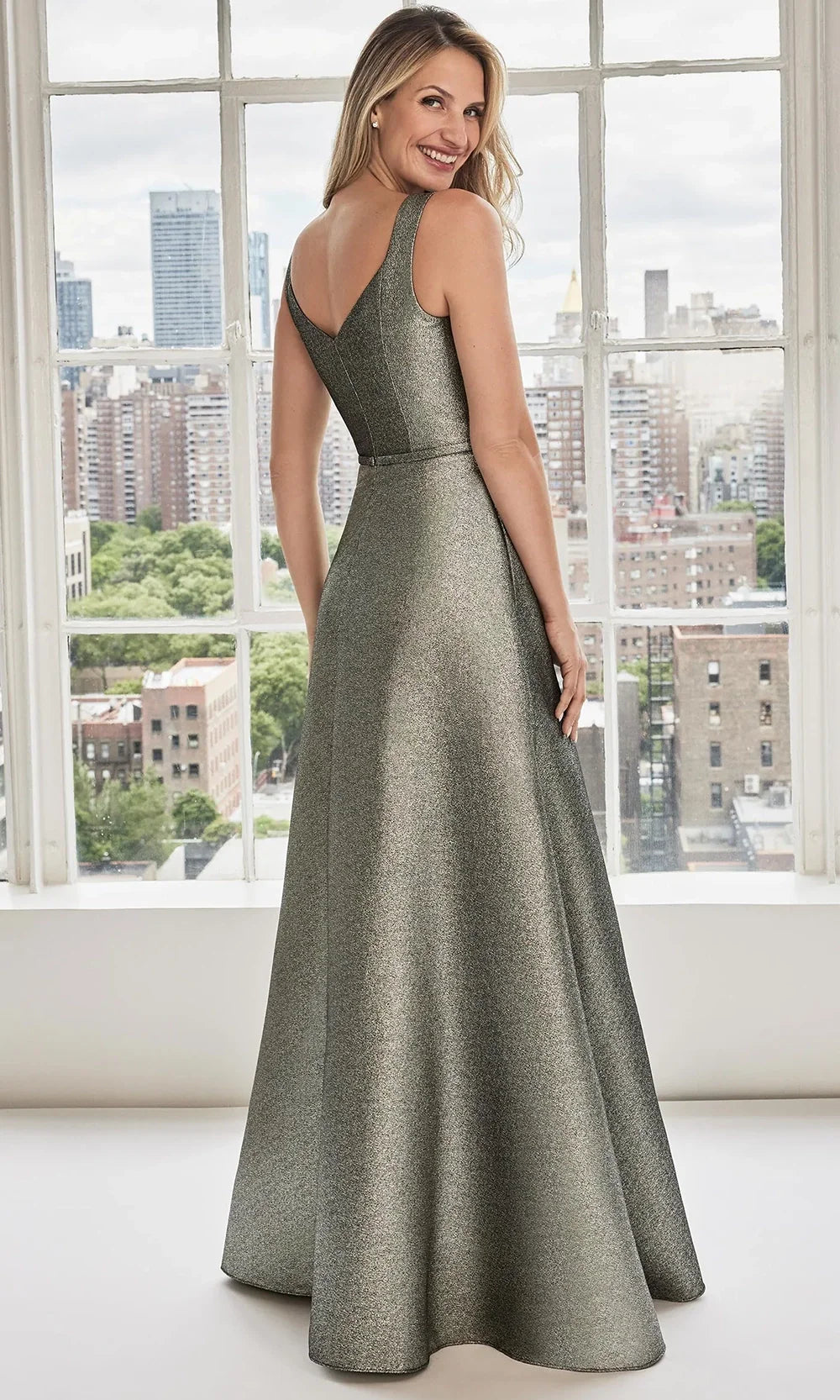 MGNY By Mori Lee 73107 - Sleeveless A-line Gown with Floral Applique Mother of the Bride Dresses