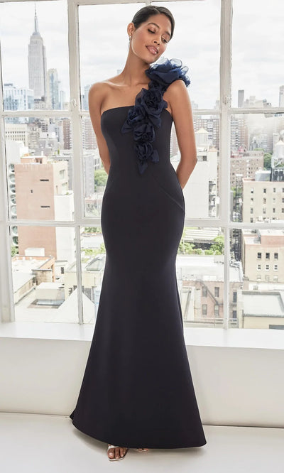 MGNY By Mori Lee 73108 - Floral Applique Sheath Long Gown Mother of the Bride Dresses