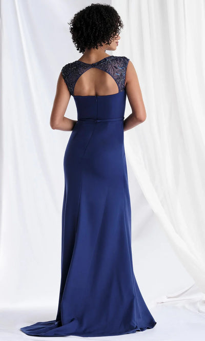 MGNY By Mori Lee 73179 - Cowl Neck Scuba Knit Evening Gown Mother of the Bride Dresses