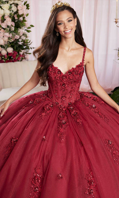 Vizcaya by Mori Lee 89504 - Spaghetti Strap Floral Applique Gown Ball Gowns