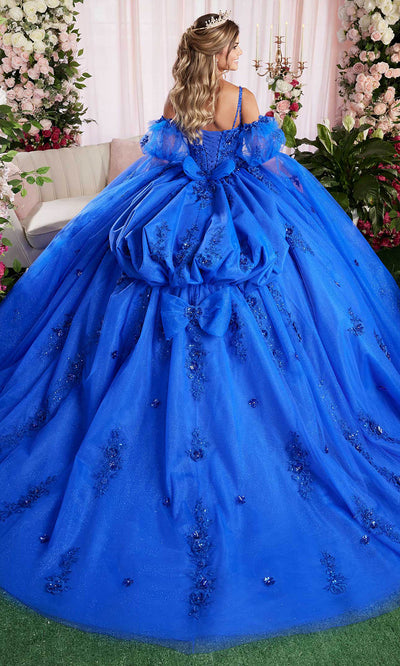 Vizcaya by Mori Lee 89504 - Spaghetti Strap Floral Applique Gown Ball Gowns