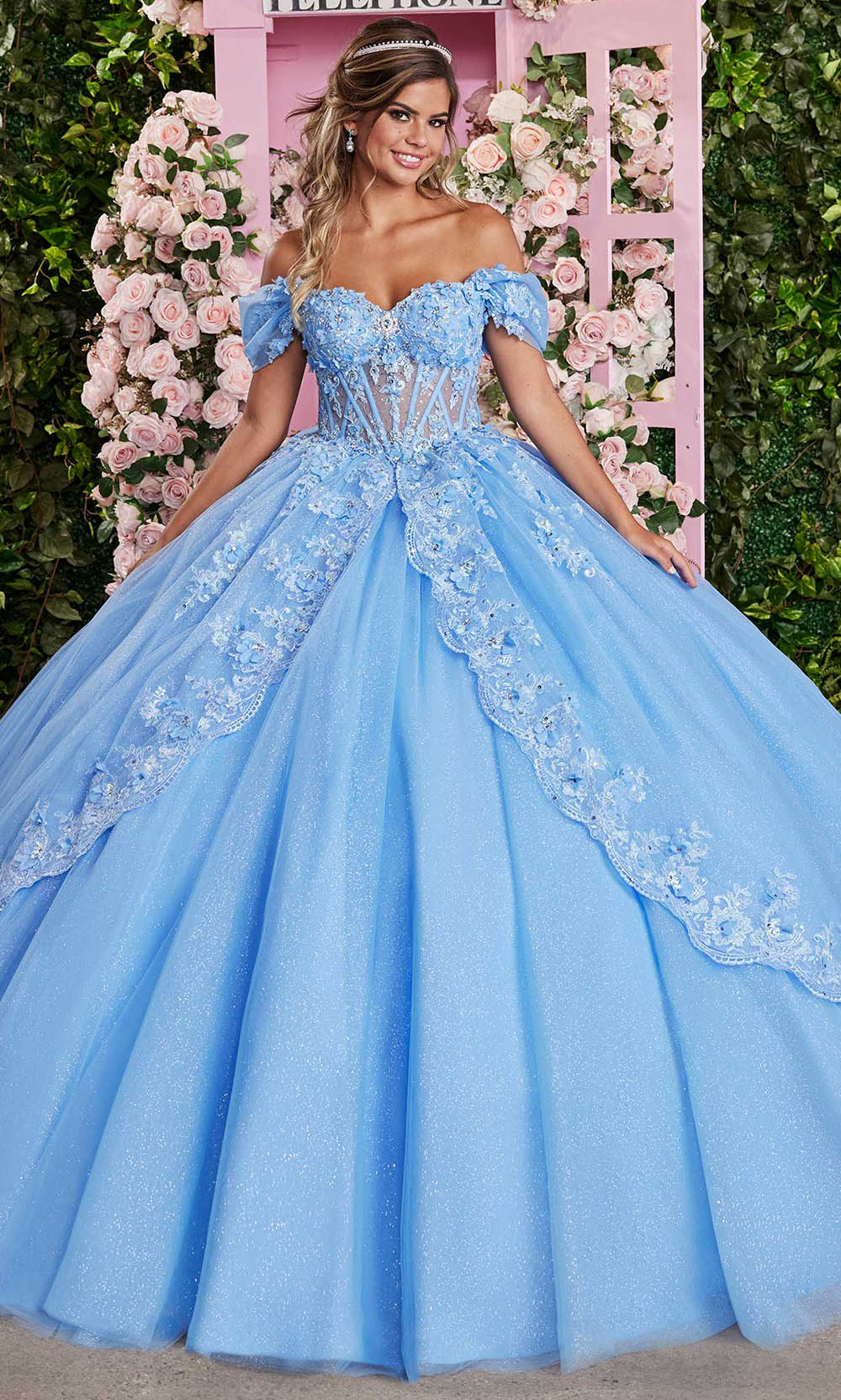 Vizcaya by Mori Lee 89509 - Tiered Back Sweetheart Quinceanera Gown Ball Gowns