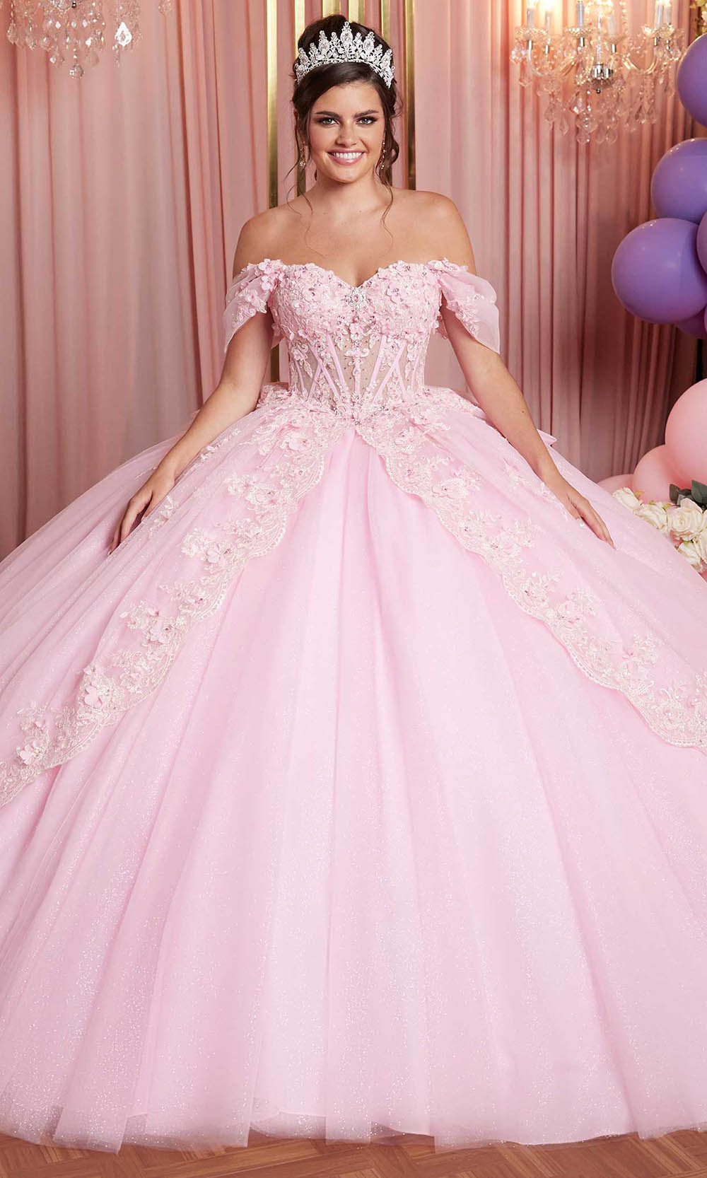 Vizcaya by Mori Lee 89509 - Tiered Back Sweetheart Quinceanera Gown Ball Gowns