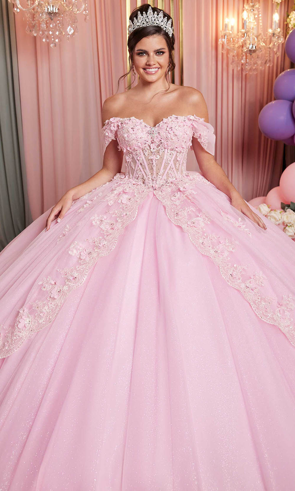 Vizcaya by Mori Lee 89509 - Tiered Back Sweetheart Quinceanera Gown Ball Gowns