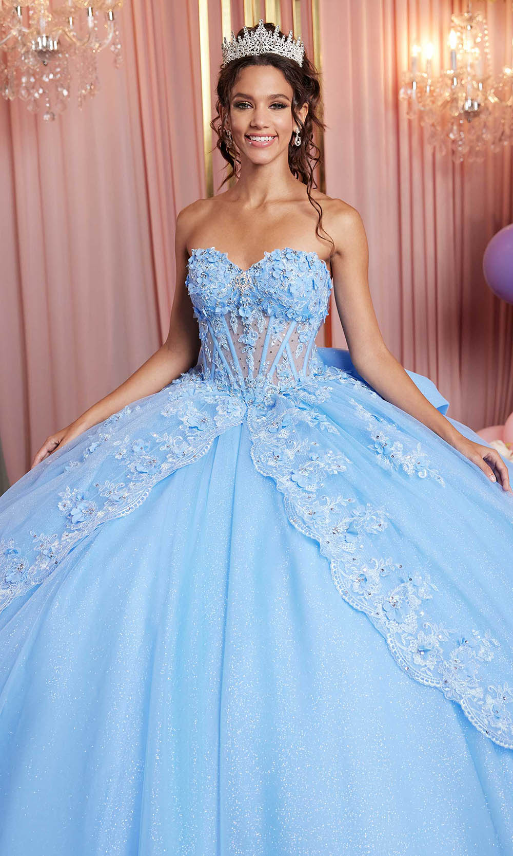 Vizcaya by Mori Lee 89509 - Tiered Back Sweetheart Quinceanera Gown Ball Gowns