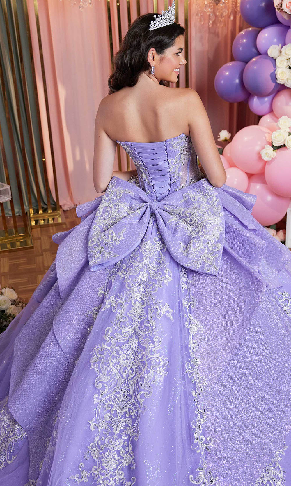 Vizcaya by Mori Lee 89511 - Corset Peplum Overlay Quinceanera Gown Ball Gowns