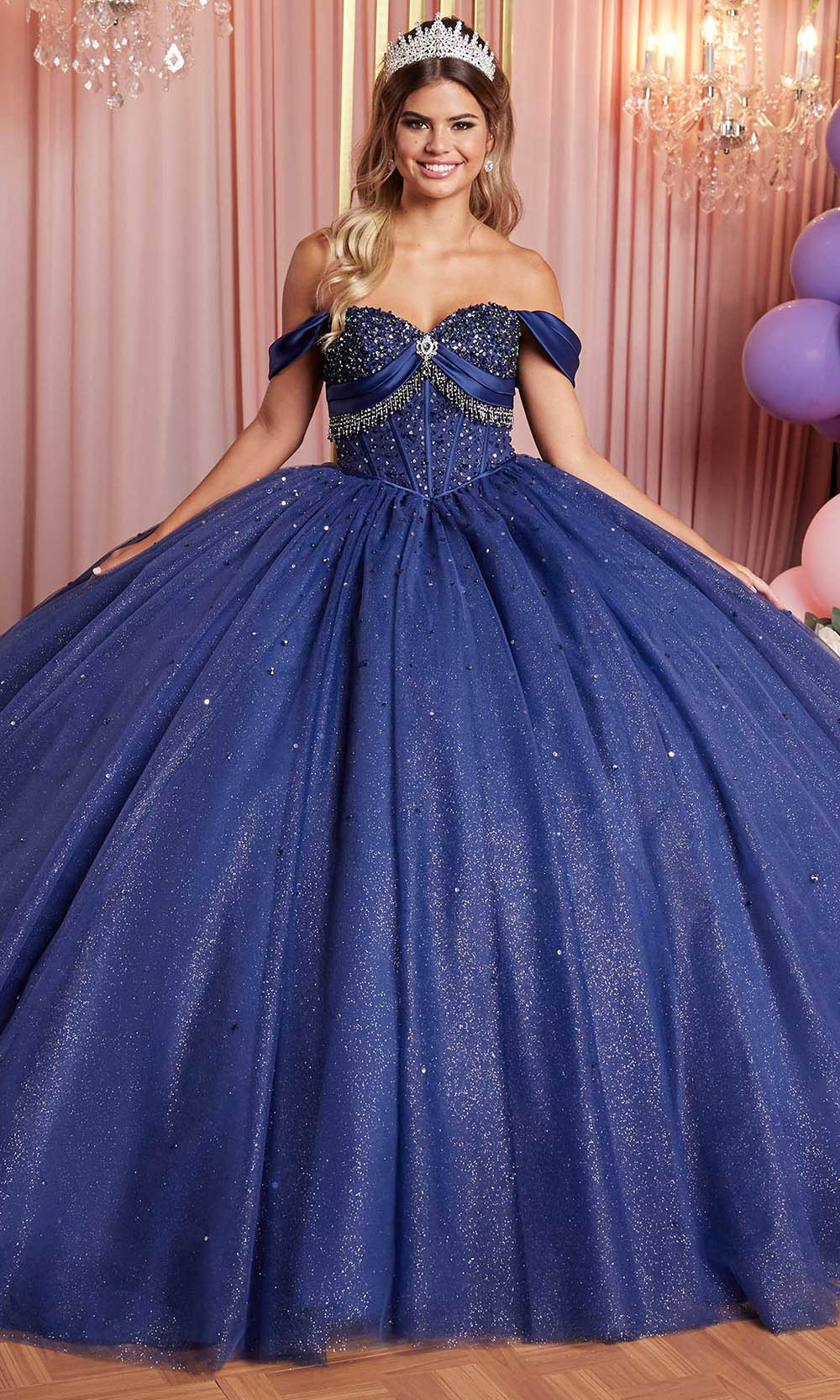 Vizcaya by Mori Lee 89515 - Satin Drape Sweetheart Quinceanera Gown Ball Gowns