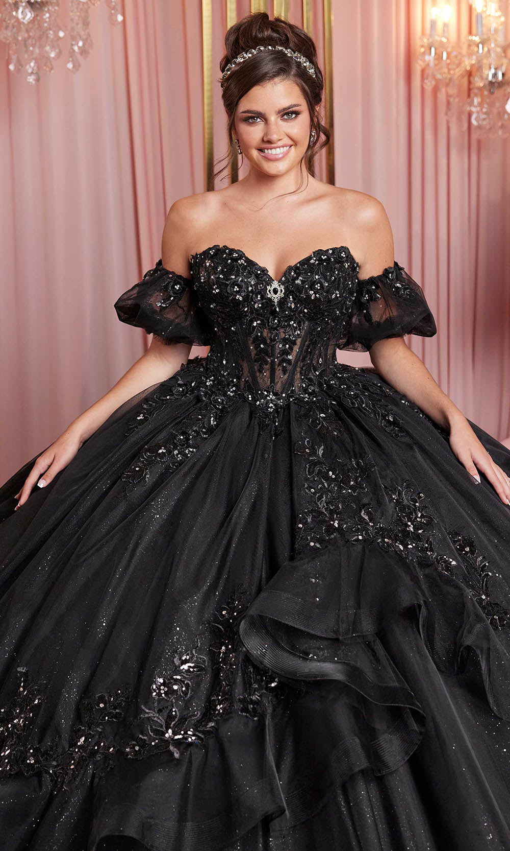 Vizcaya by Mori Lee 89516 - Embroidered Crystal Sweetheart Quince Gown Ball Gowns