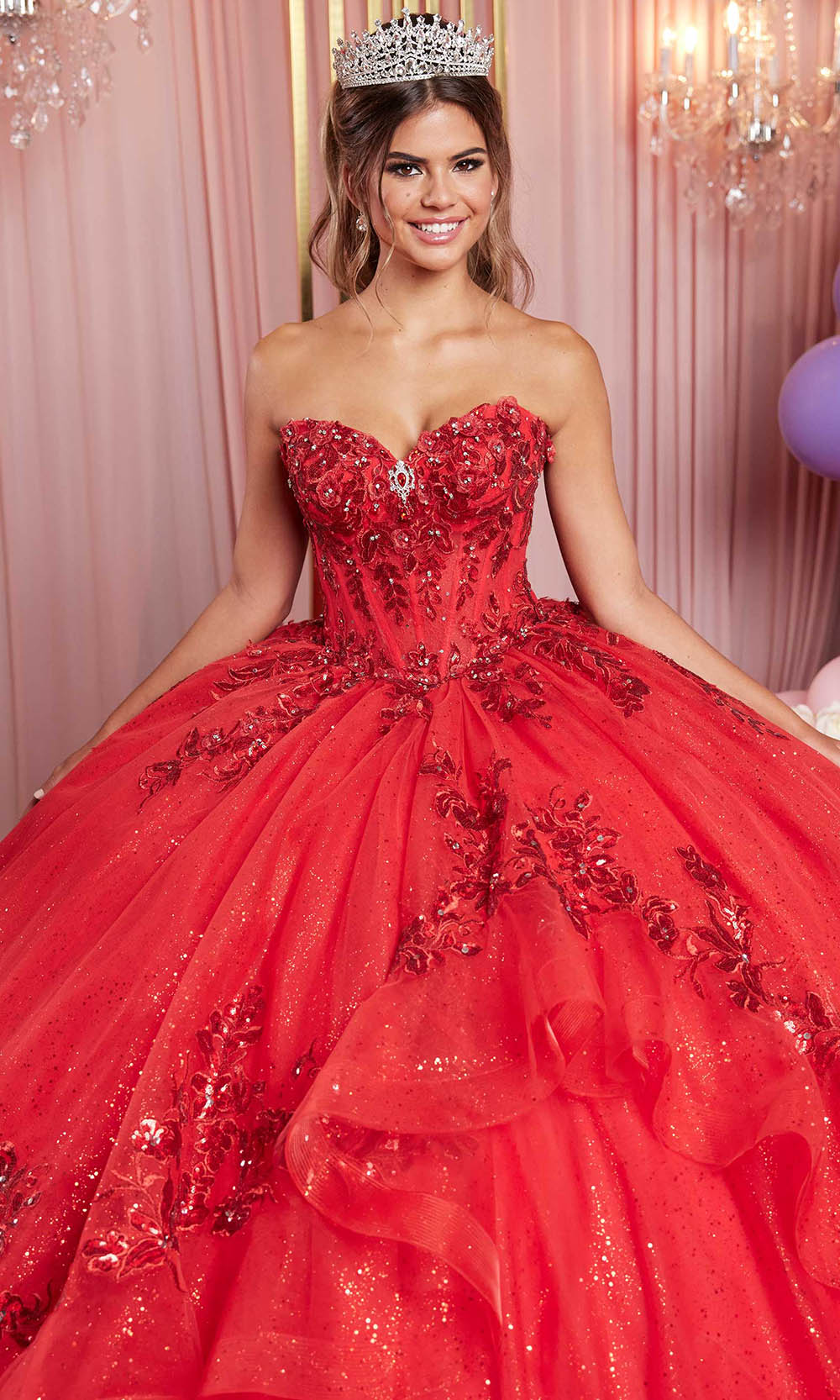 Vizcaya by Mori Lee 89516 - Embroidered Crystal Sweetheart Quince Gown Ball Gowns