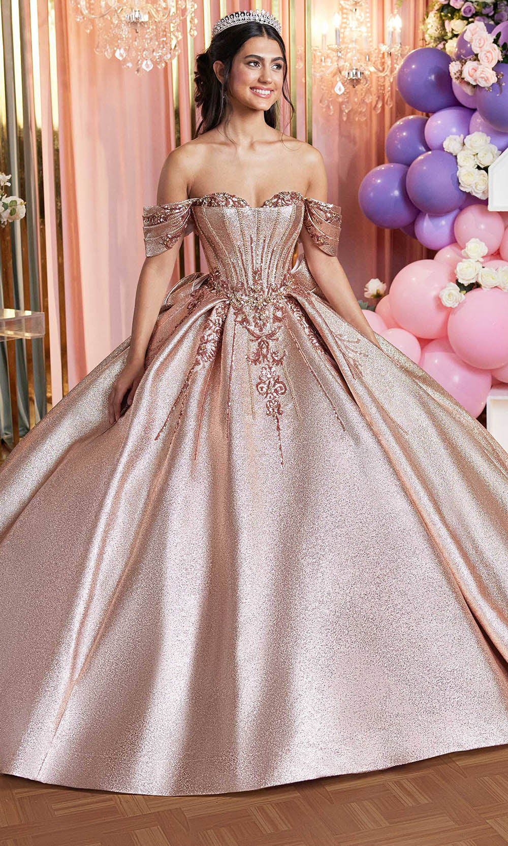 Vizcaya by Mori Lee 89519 - Pleated Skirt Sequin Embroidered Gown Ball Gowns