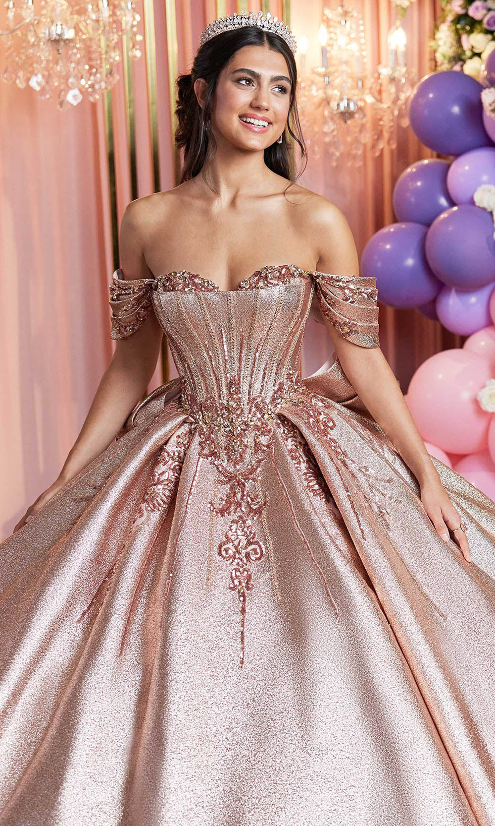 Vizcaya by Mori Lee 89519 - Pleated Skirt Sequin Embroidered Gown Ball Gowns