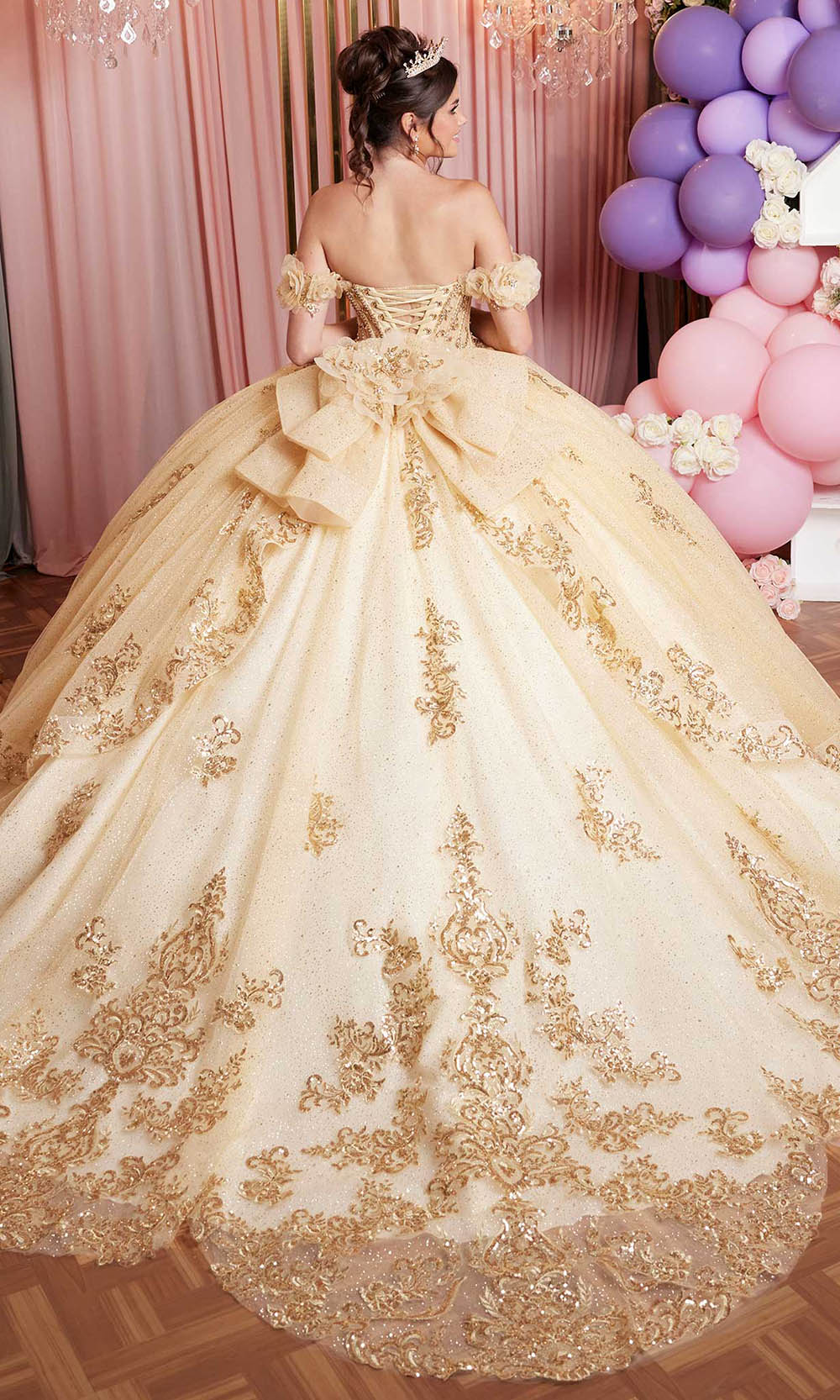 Vizcaya by Mori Lee 89520 - Basque Waist Scoop Neckline Quince Gown Ball Gowns