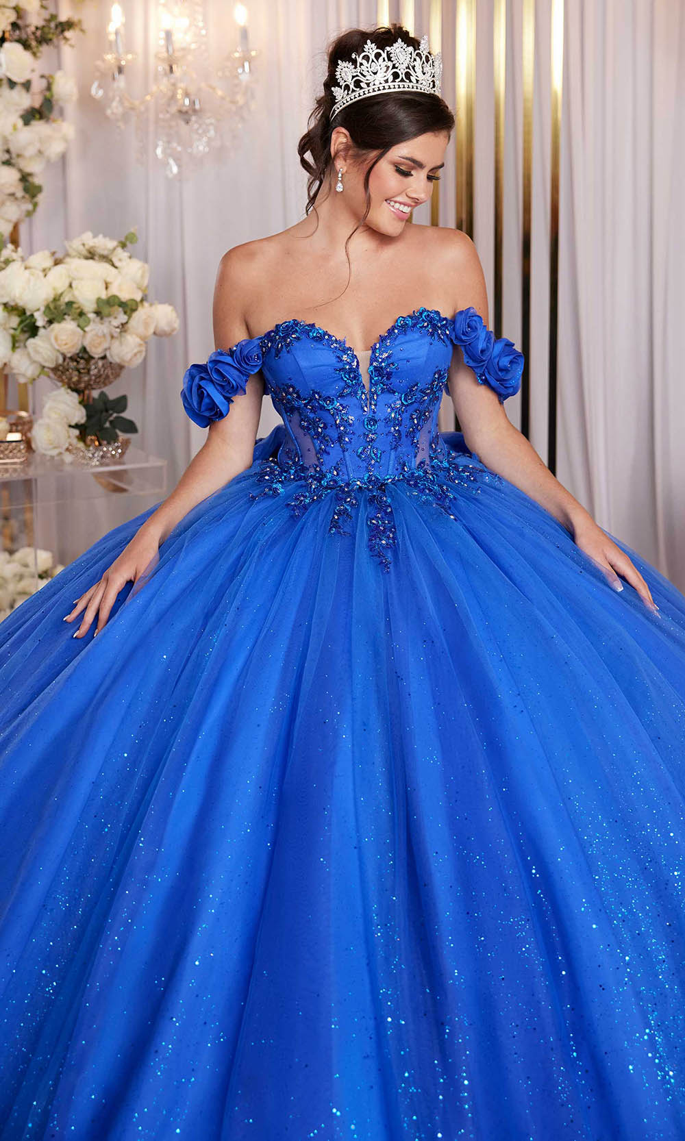 Vizcaya by Mori Lee 89523 - Floral Applique Corset Tulle Ballgown Ball Gowns