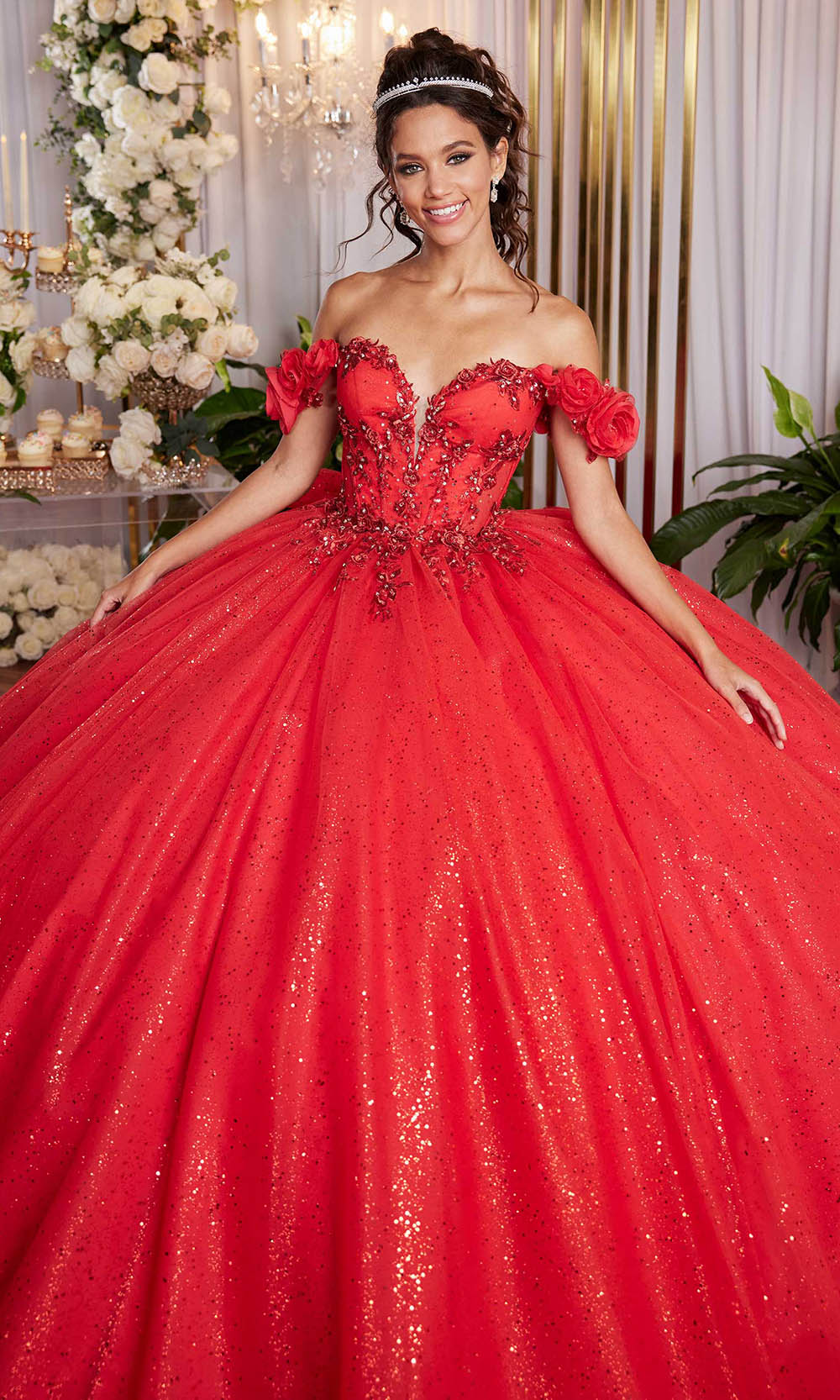 Vizcaya by Mori Lee 89523 - Floral Applique Corset Tulle Ballgown Ball Gowns