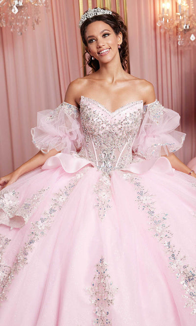 Vizcaya by Mori Lee 89526 - Puff Sleeve Embroidered Tulle Ballgown Ball Gowns