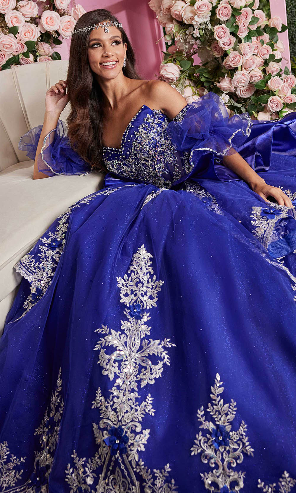 Vizcaya by Mori Lee 89526 - Puff Sleeve Embroidered Tulle Ballgown Ball Gowns