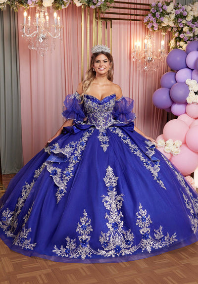 Vizcaya by Mori Lee 89526 - Puff Sleeve Embroidered Tulle Ballgown Ball Gowns