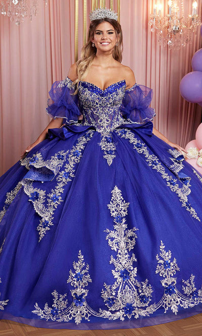 Vizcaya by Mori Lee 89526 - Puff Sleeve Embroidered Tulle Ballgown Ball Gowns