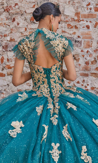 Vizcaya by Mori Lee 89533 - Cap Sleeve Beaded Applique Ballgown Ball Gowns