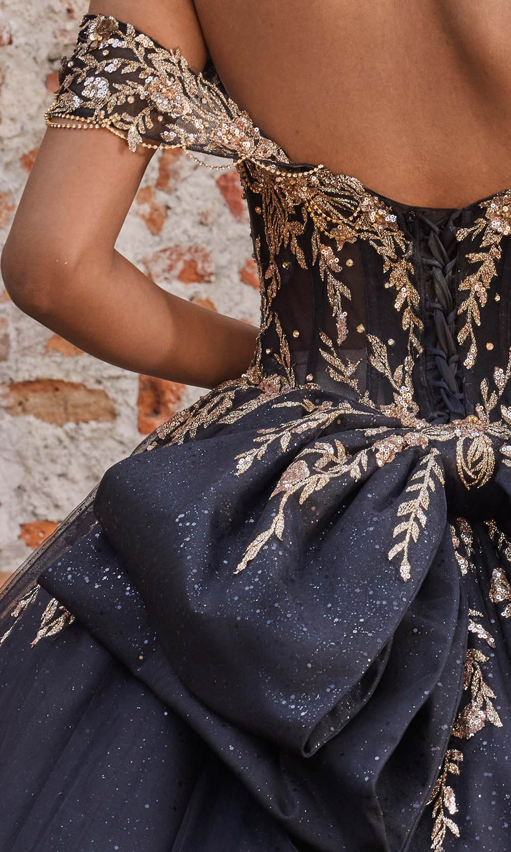 Vizcaya by Mori Lee 89534 - Double-Loop Applique Bow Strapless Gown Ball Gowns