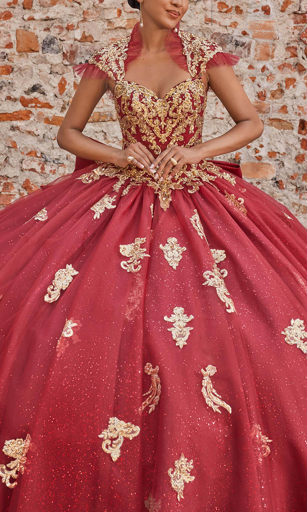 Vizcaya by Mori Lee 89533 - Cap Sleeve Beaded Applique Ballgown Ball Gowns