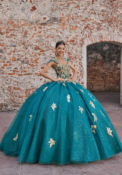 Vizcaya by Mori Lee 89533 - Cap Sleeve Beaded Applique Ballgown Ball Gowns