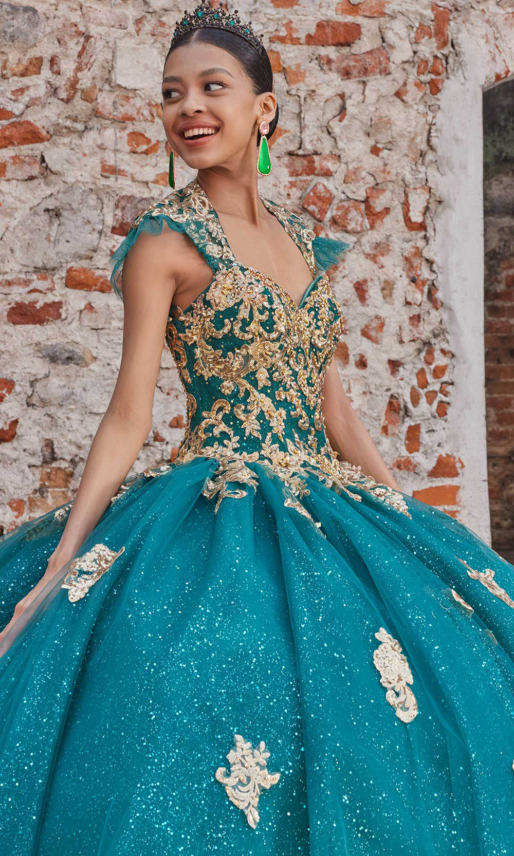 Vizcaya by Mori Lee 89533 - Cap Sleeve Beaded Applique Ballgown Ball Gowns