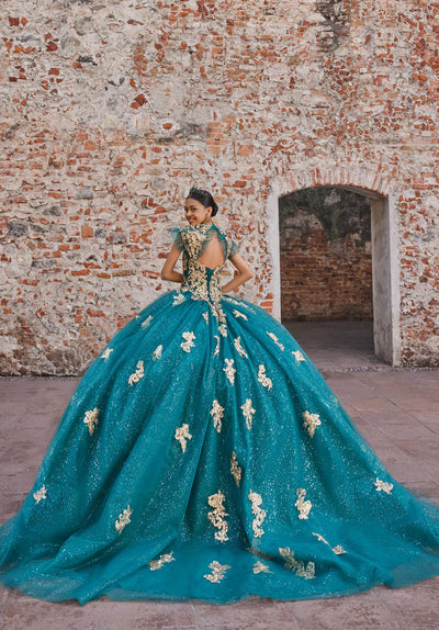 Vizcaya by Mori Lee 89533 - Cap Sleeve Beaded Applique Ballgown Ball Gowns