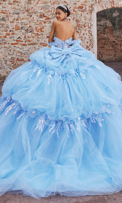 Vizcaya by Mori Lee 89536 - Sequin Applique Tiered Quinceanera Gown Ball Gowns