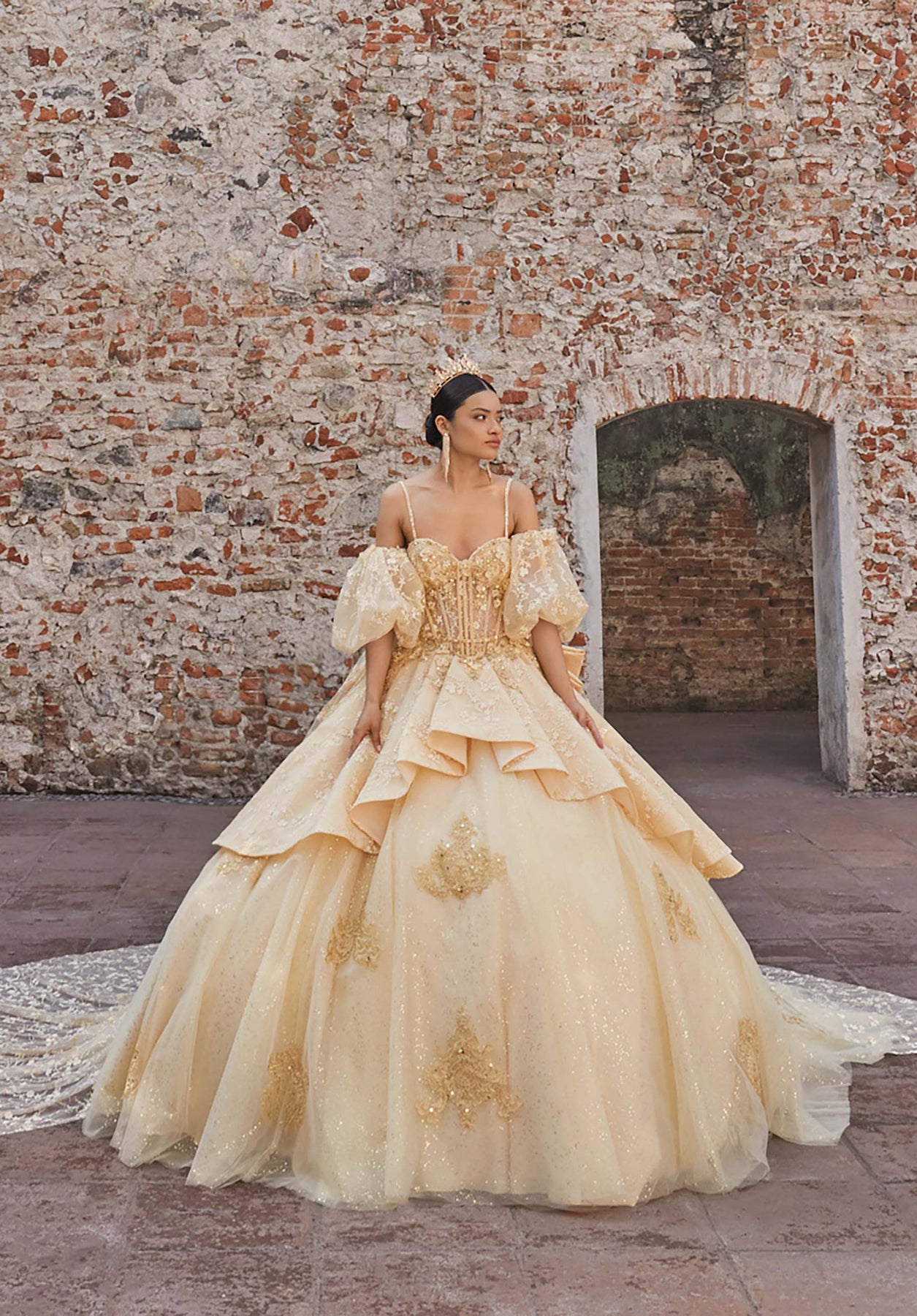 Vizcaya by Mori Lee 89537 - Spaghetti Strap Floral Embellished Ballgown Ball Gowns