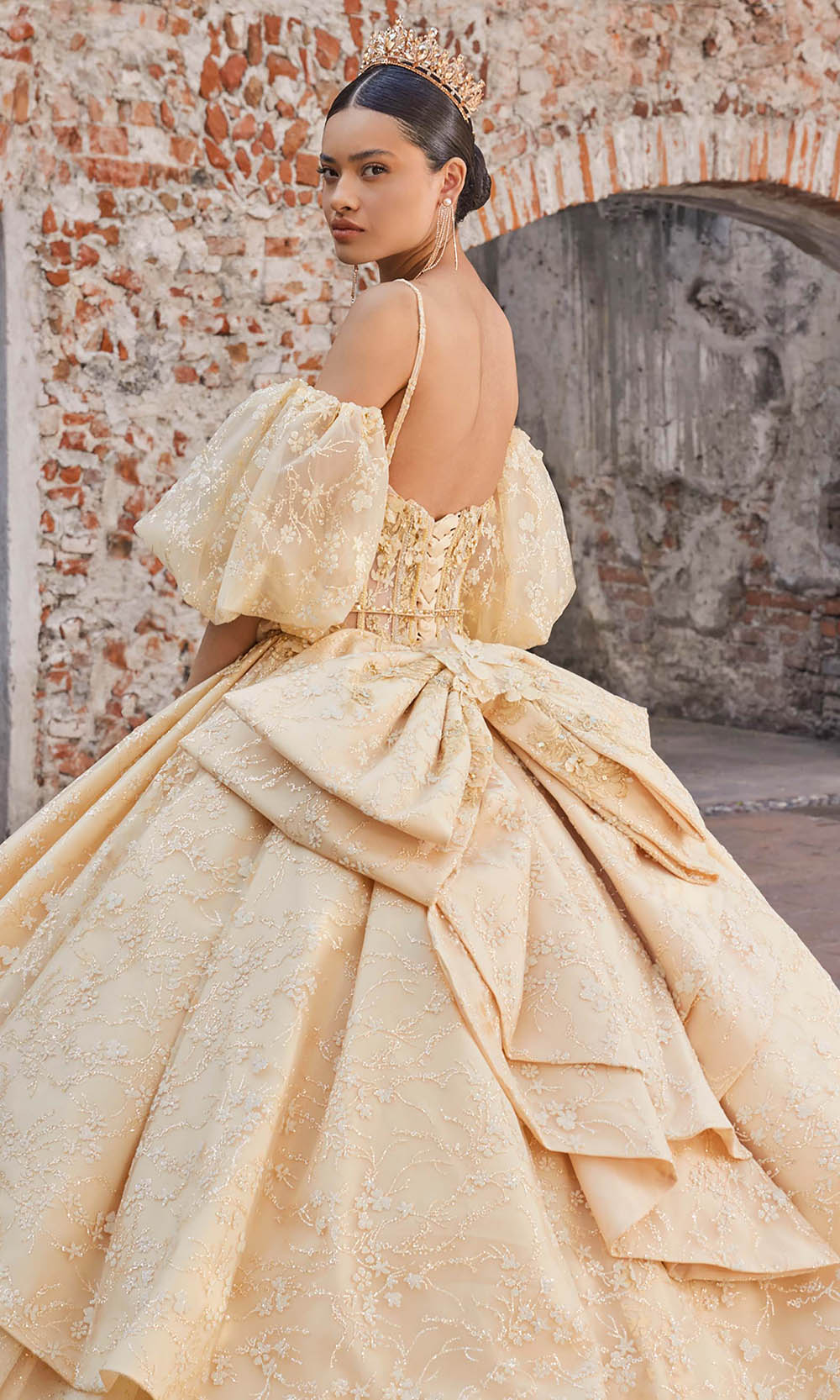 Vizcaya by Mori Lee 89537 - Spaghetti Strap Floral Embellished Ballgown Ball Gowns