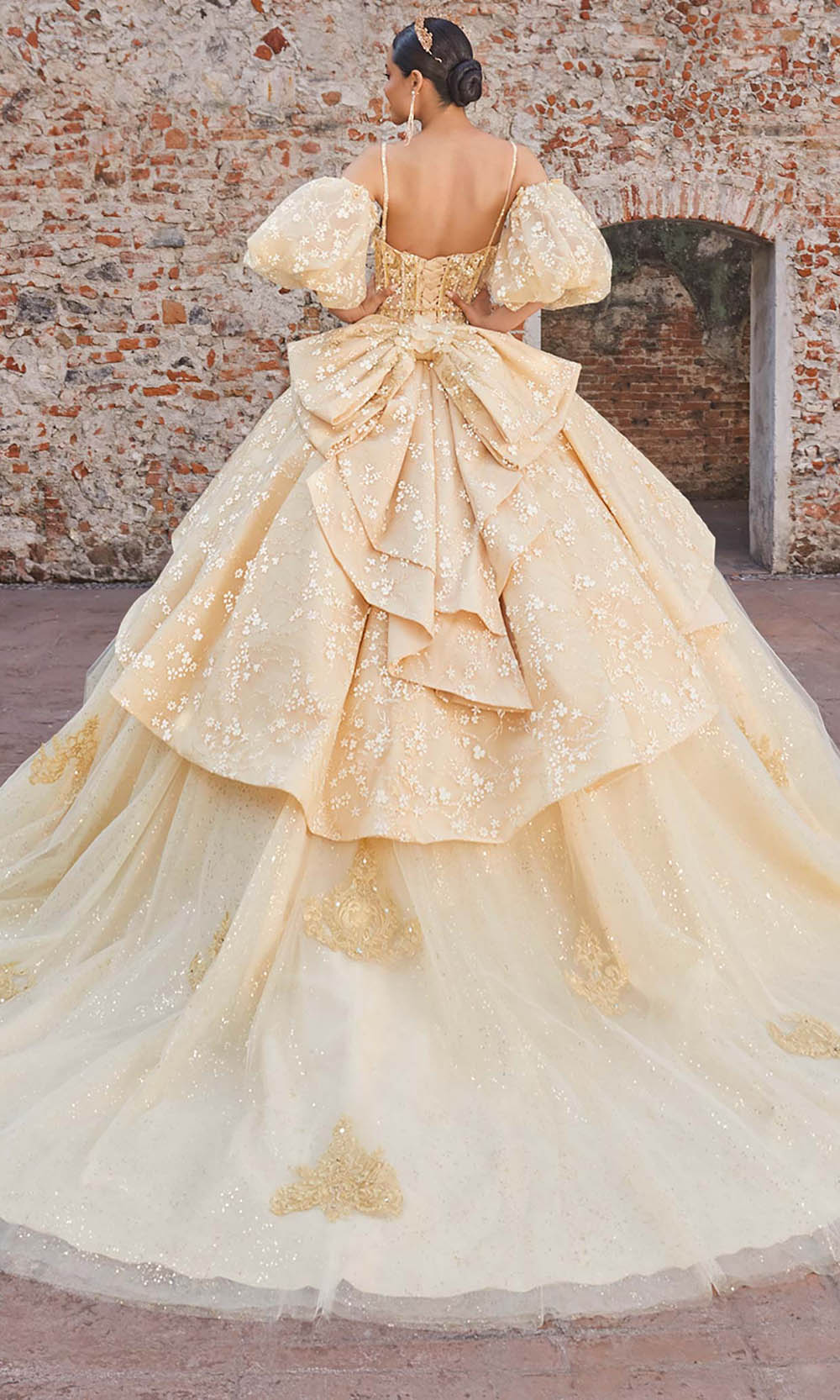 Vizcaya by Mori Lee 89537 - Spaghetti Strap Floral Embellished Ballgown Ball Gowns