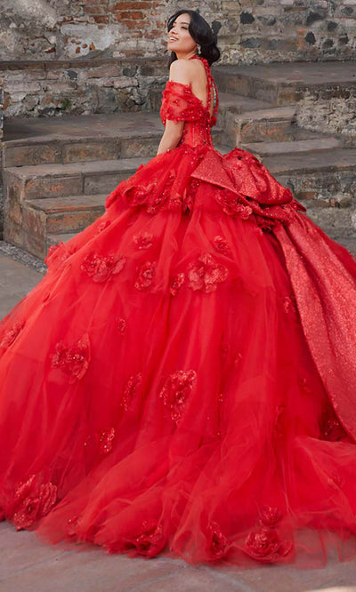 Vizcaya by Mori Lee 89538 - Corset Bodice Floral Quinceanera Gown Ball Gowns