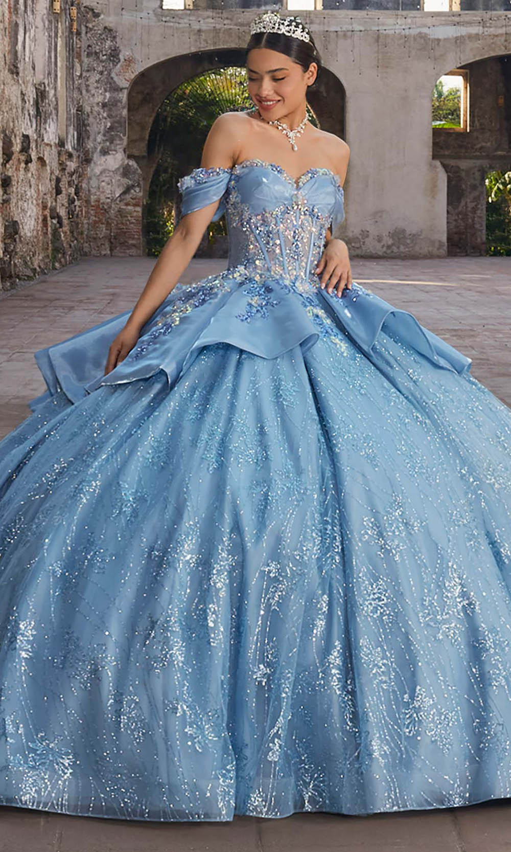 Vizcaya by Mori Lee 89539 - Sweetheart Peplum Quinceanera Gown Ball Gowns
