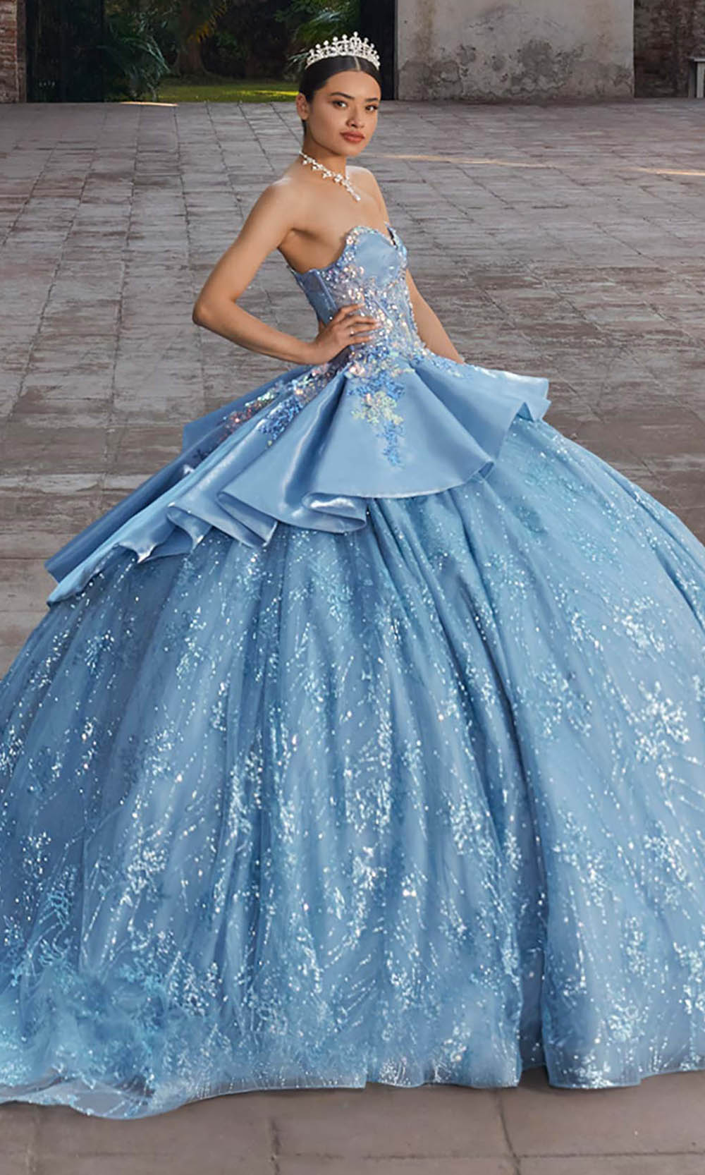 Vizcaya by Mori Lee 89539 - Sweetheart Peplum Quinceanera Gown Ball Gowns