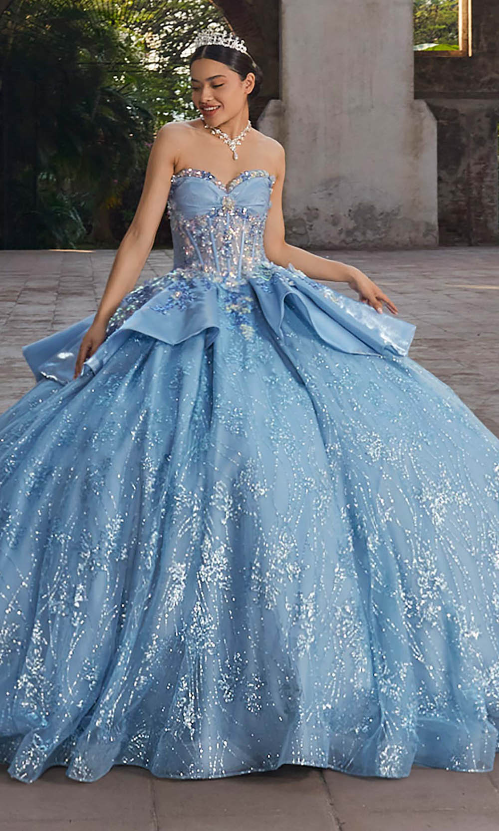 Vizcaya by Mori Lee 89539 - Sweetheart Peplum Quinceanera Gown Ball Gowns