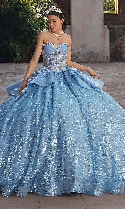 Vizcaya by Mori Lee 89539 - Sweetheart Peplum Quinceanera Gown Ball Gowns