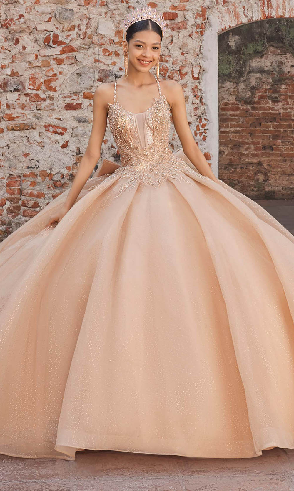 Vizcaya by Mori Lee 89541 - Plunging Neckline Oversized Bow Ballgown Ball Gowns