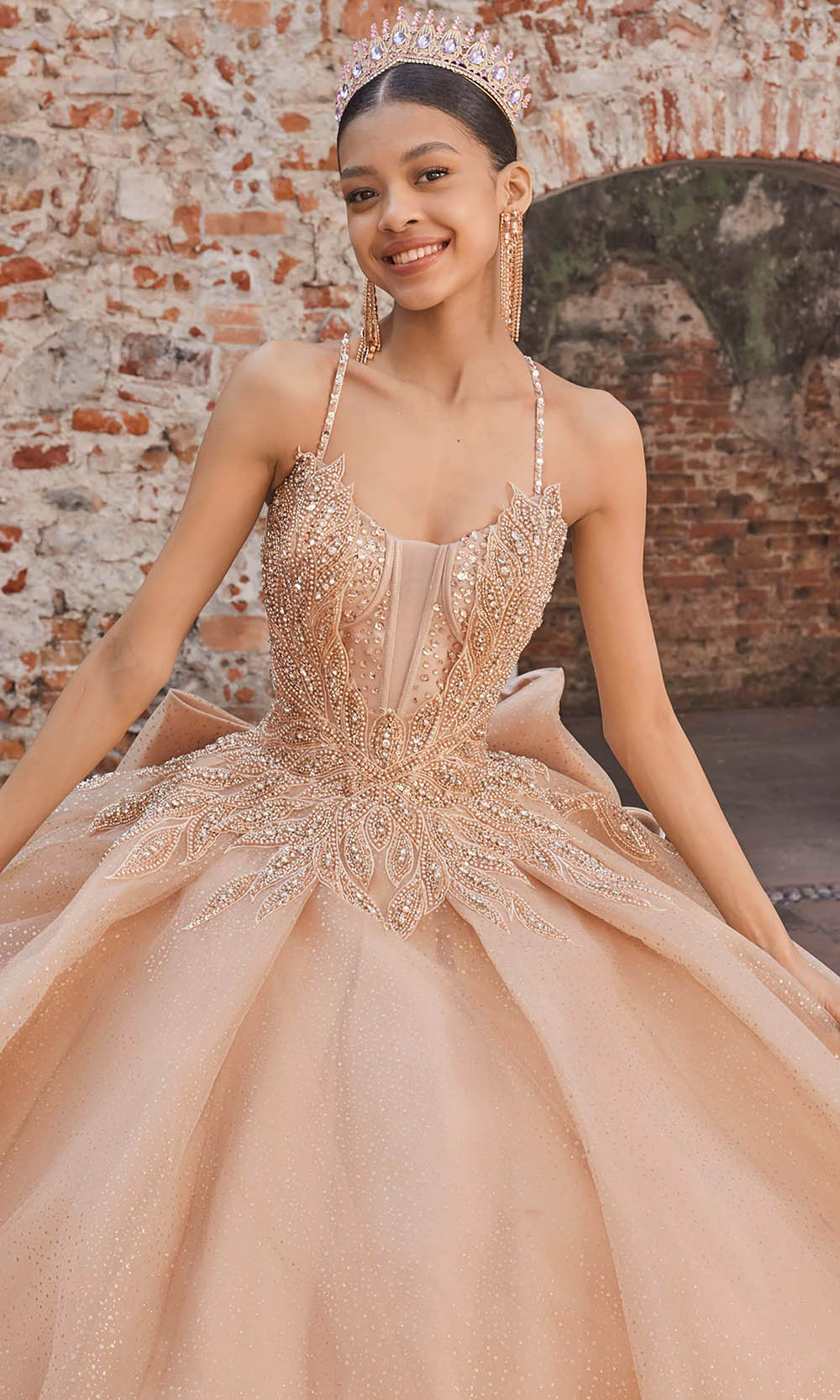 Vizcaya by Mori Lee 89541 - Plunging Neckline Oversized Bow Ballgown Ball Gowns