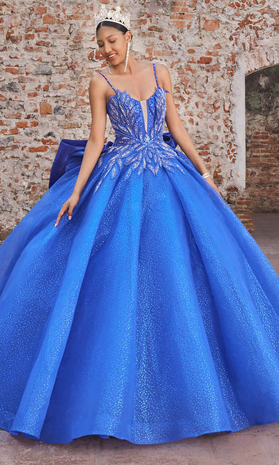 Vizcaya by Mori Lee 89541 - Plunging Neckline Oversized Bow Ballgown Ball Gowns